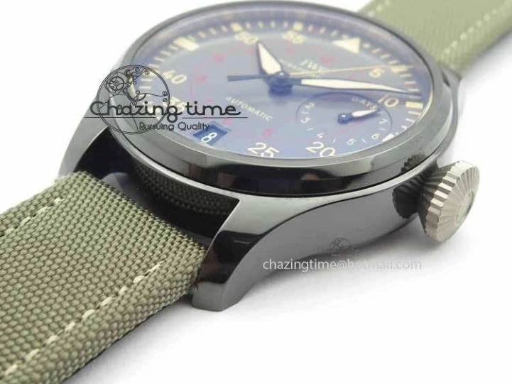 MIROTIME 0313 Big Pilot Real PR 48mm IW501902 Real Ceramic ZF 1:1 Best Edition On Green Nylon Strap A51111 V Durable 7249